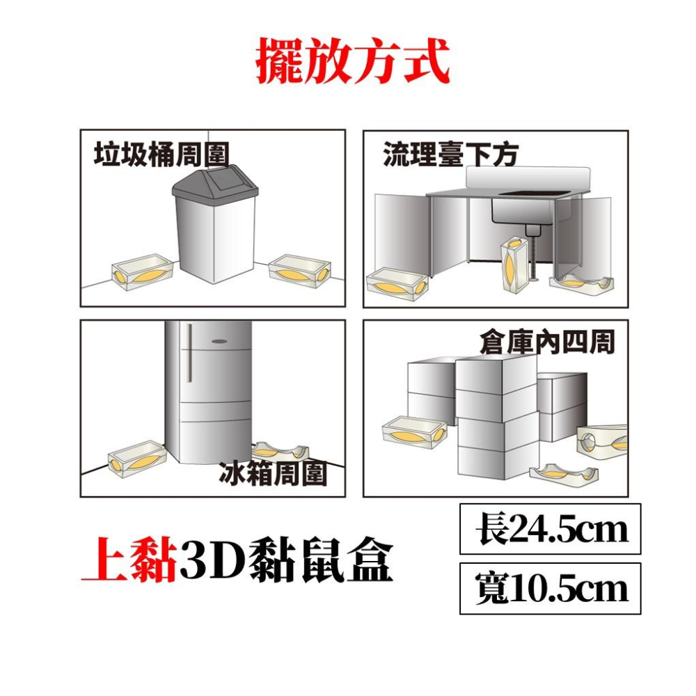 【現貨+發票】上黏3D黏鼠盒 2入組 除鼠 滅鼠 黏鼠板-細節圖4