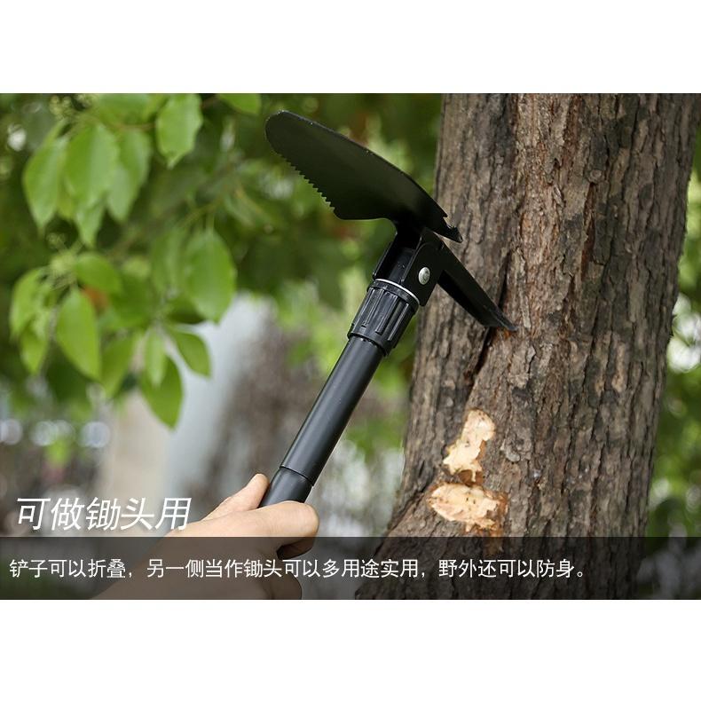 小號工兵鏟 戶外鐵鍬野營鏟四合一 多功能防身用釣魚折疊方鎬鋤頭-細節圖8