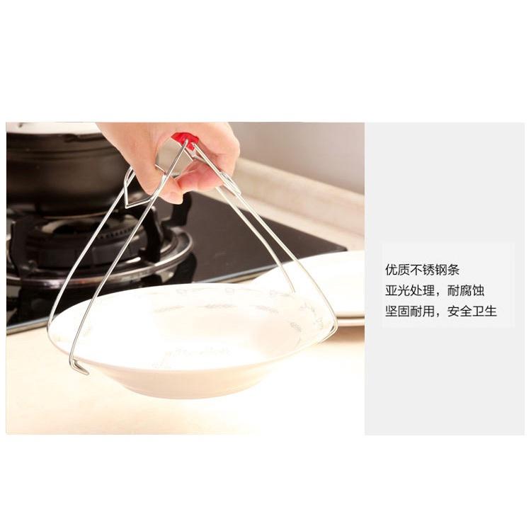 金屬防燙夾 創意多功能夾碗器取碗夾 簡易式碗盤鍋夾(小) 碗夾 鍋夾-細節圖2