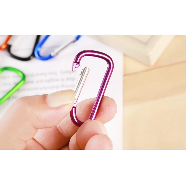 5號彩色小號D型迷你安全多功能登山扣 鋁合金快掛背包扣贈送禮品-細節圖2