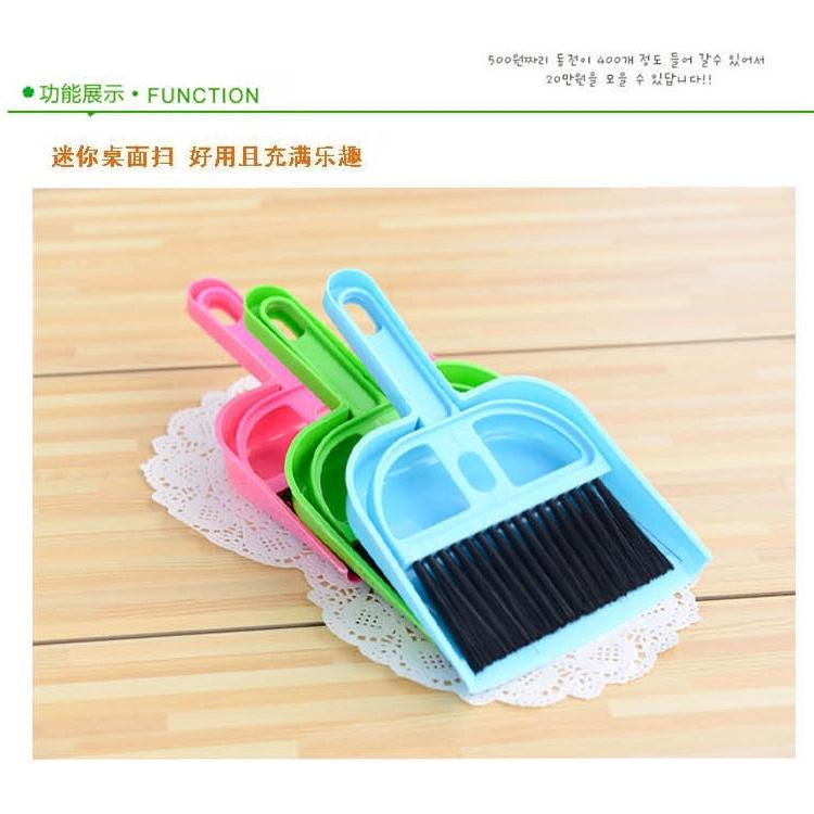 迷你桌面掃清潔刷 鍵盤刷 不挑色 帶簸箕小掃把2件套裝-細節圖4