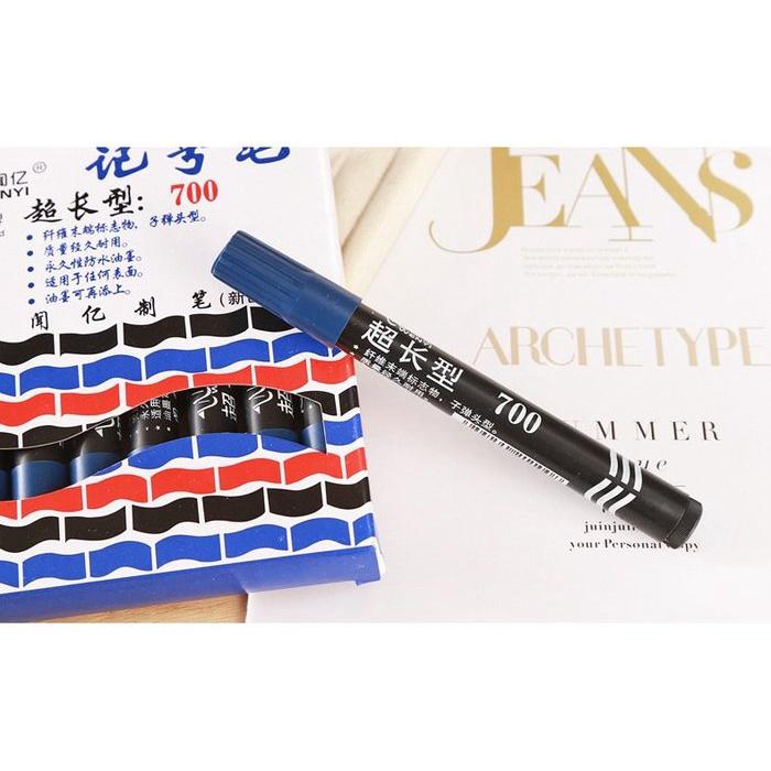 油性記號筆黑色大頭筆 粗頭大容量速乾防水 不易掉色簽字筆 700加長型記號筆 馬克筆 奇異筆-細節圖2