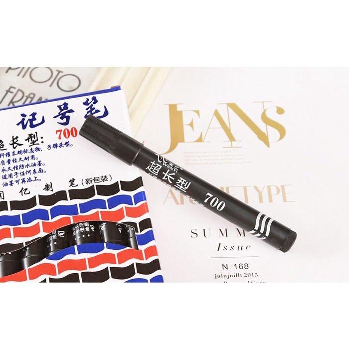 油性記號筆黑色大頭筆 粗頭大容量速乾防水 不易掉色簽字筆 700加長型記號筆 馬克筆 奇異筆-細節圖3
