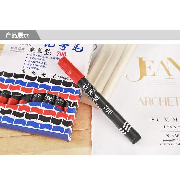 油性記號筆黑色大頭筆 粗頭大容量速乾防水 不易掉色簽字筆 700加長型記號筆 馬克筆 奇異筆-細節圖4