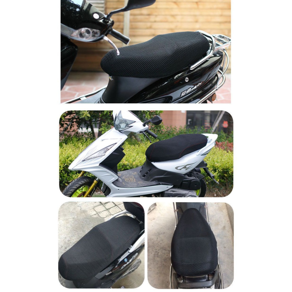 電動車座套 摩托車坐墊網套 防曬防水 坐套通用 隔熱透氣 電瓶車座墊套-細節圖2