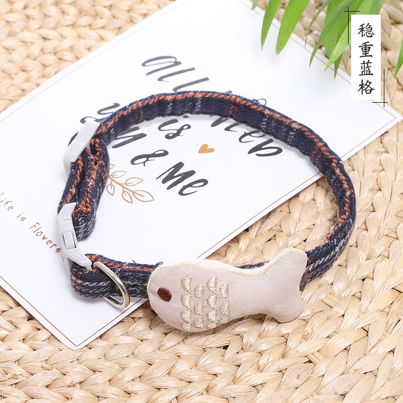 貓咪項圈頸圈狗狗貓鈴鐺編織貓貓脖子飾品小型犬裝飾脖圈寵物項鏈-細節圖6