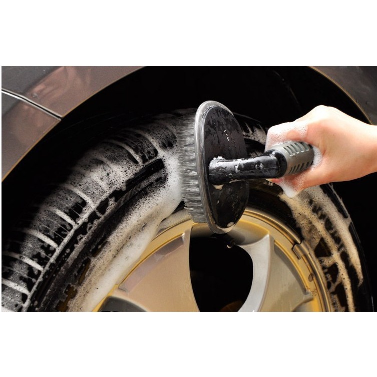 汽車輪轂刷洗車工具輪胎刷軟毛清潔小刷子 彎把刷 T刷-細節圖4