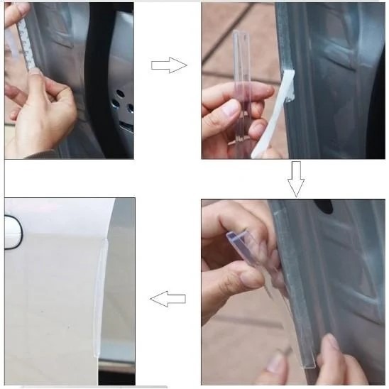 黑白兩色防撞條貼 車身防擦條防蹭條防刮條防碰條 汽車開門邊膠條-細節圖6