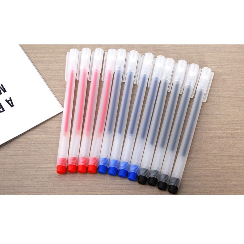 小白筆中性筆簽字筆透明磨砂無印風-細節圖6