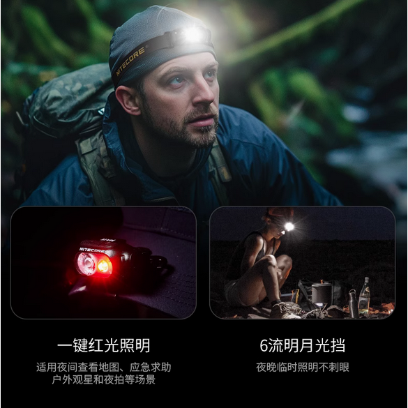 NITECORE HA11 輕量頭燈 240流明 紅光 AA 14500 夾帽燈 夾燈 登山 露營 跑步-細節圖6
