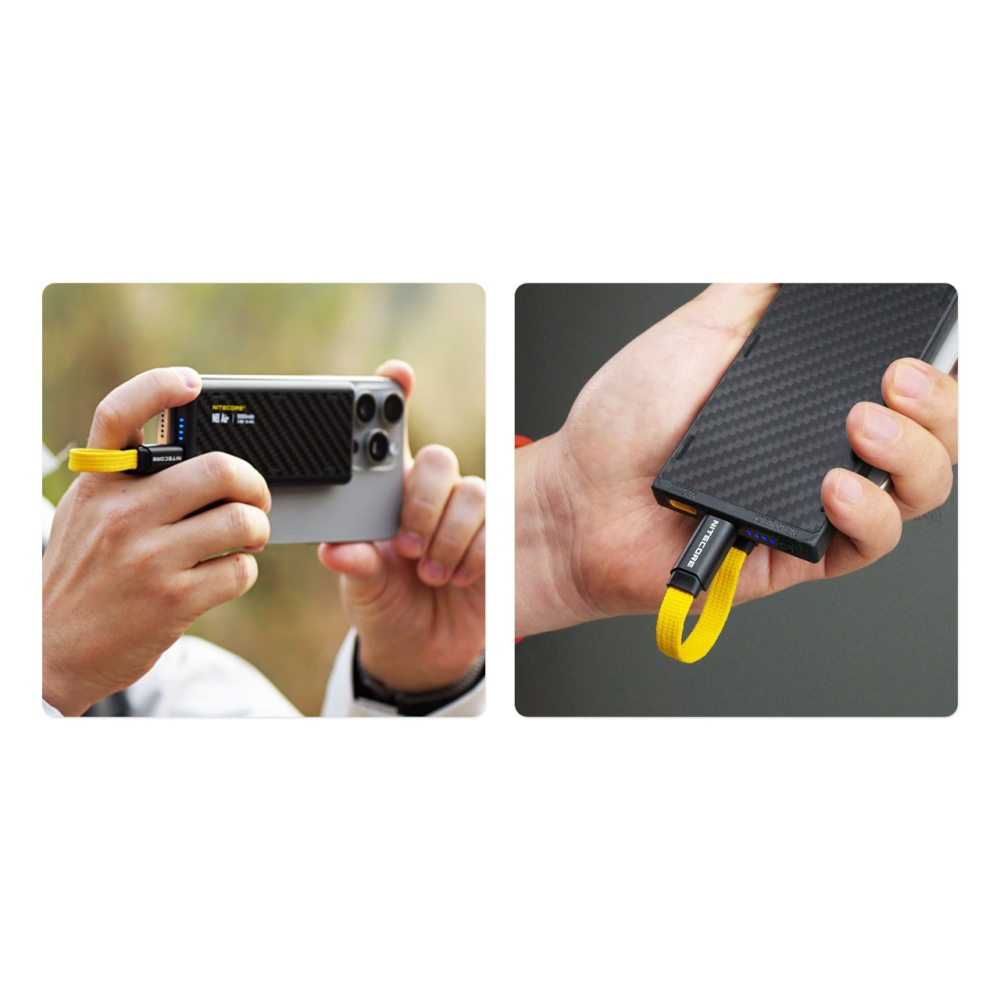 NITECORE Nlink10磁吸快充線USB-C介面短款充電線60W快充短數據線 隨身掛扣-細節圖6