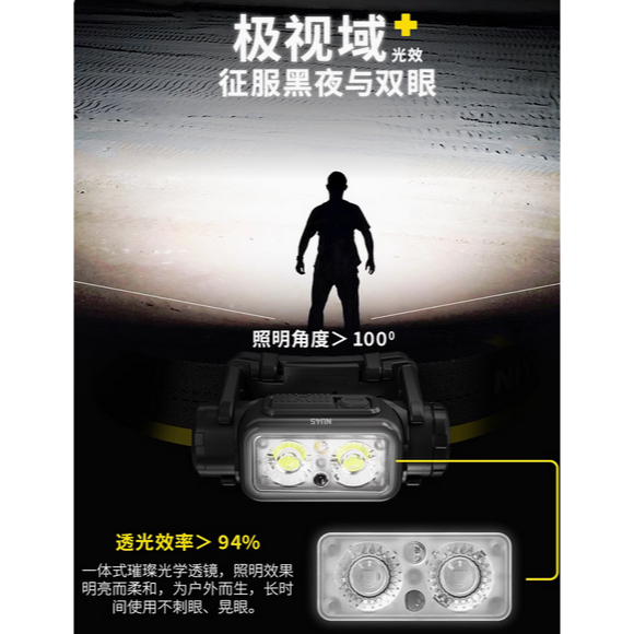 NITECORE NU45 1700流明 射程173米 輕量高亮頭燈 紅/白光 廣角泛光 登山路跑NB10000免運-細節圖2