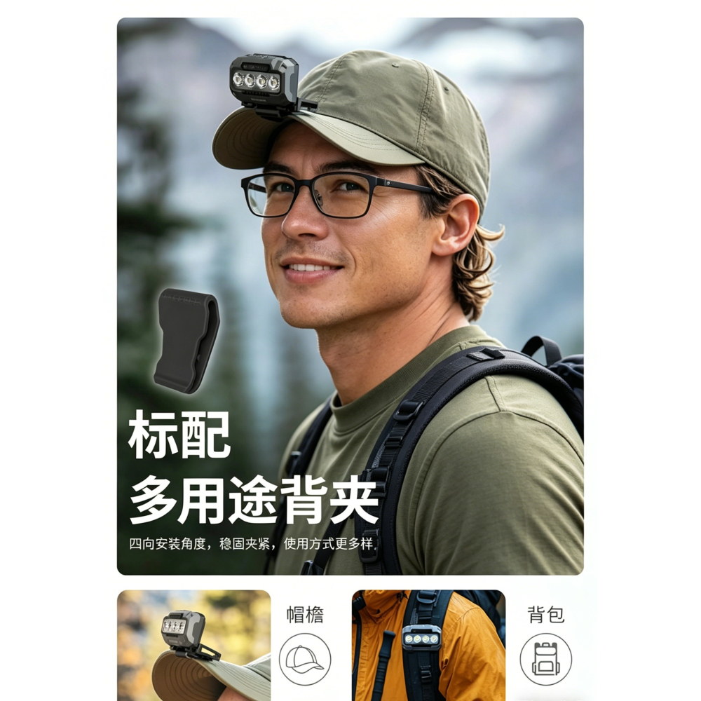 HA23 UHE 600流明 輕量頭燈 MCT多色溫 越野跑 夜跑 56克 雙電源 AAA-細節圖6
