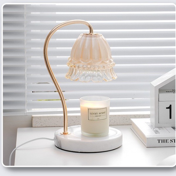 ［�台灣出貨台灣保固］融燭燈 融蠟燈 蠟燭暖燈 香氛燈 香氛蠟燭 琉璃鈴蘭花朵造型 聖誕節禮物 交換禮物-細節圖4