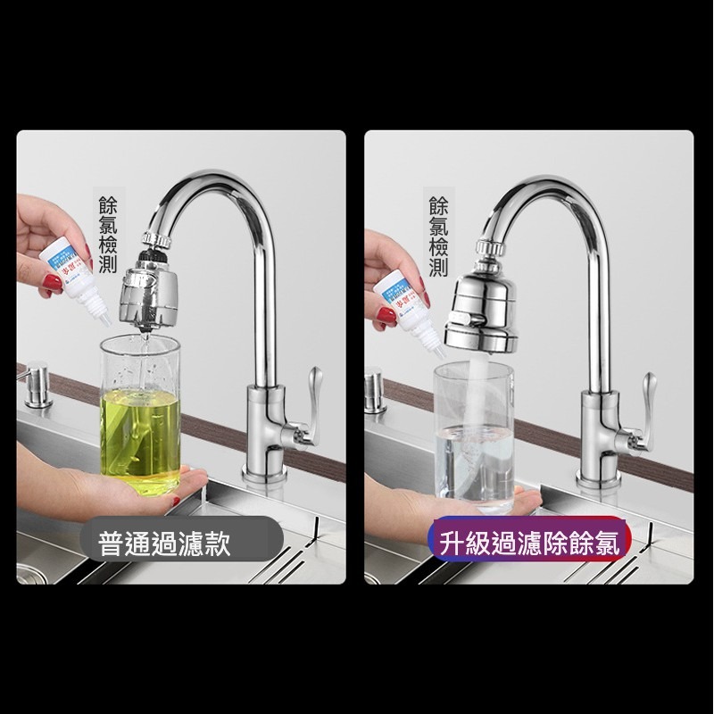 【台灣出貨】水龍頭過濾器 廚房過濾器 過濾器 透明增壓萬向 除氯過濾器  浴室水龍頭過濾器-細節圖4
