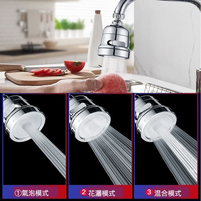 【台灣出貨】水龍頭過濾器 廚房過濾器 過濾器 透明增壓萬向 除氯過濾器  浴室水龍頭過濾器-細節圖5