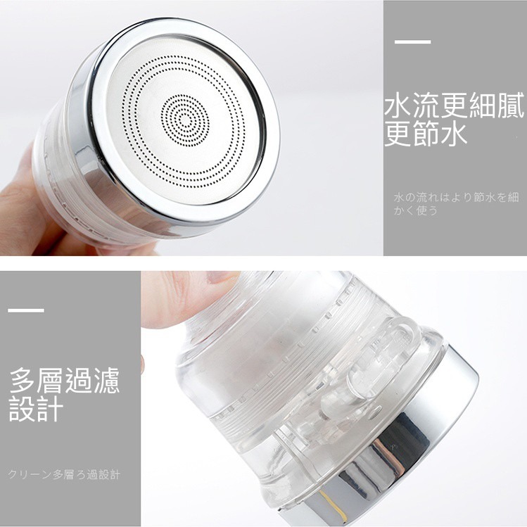 【台灣出貨】水龍頭過濾器 廚房過濾器 過濾器 透明增壓萬向 除氯過濾器  浴室水龍頭過濾器-細節圖6