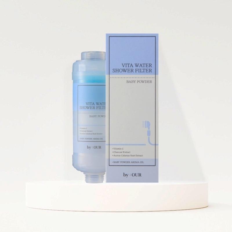 現貨【BYOUR】韓國完美純淨沐浴過濾器 蓮蓬頭濾水器 蓮蓬頭濾心 沐浴濾芯 香氛 濾心 維他命 洗澡 過濾器-細節圖2