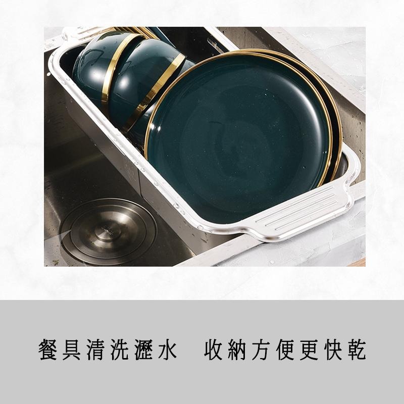 【304不鏽鋼伸縮瀝水籃】戶外露營 304不銹鋼 方便攜帶 自由伸縮 加寬手柄 蔬果碗筷 快速瀝水 不生銹-細節圖3