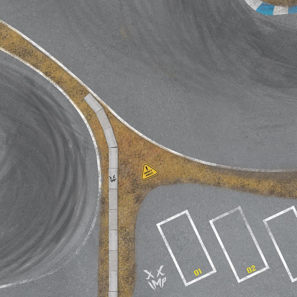 缺料中 #EBISU日本甩尾聖地-MINI-Z甩尾地墊 家用甩尾場地 RXR DRZ HGD1 無雙等-蚊車跑道甩尾-細節圖3