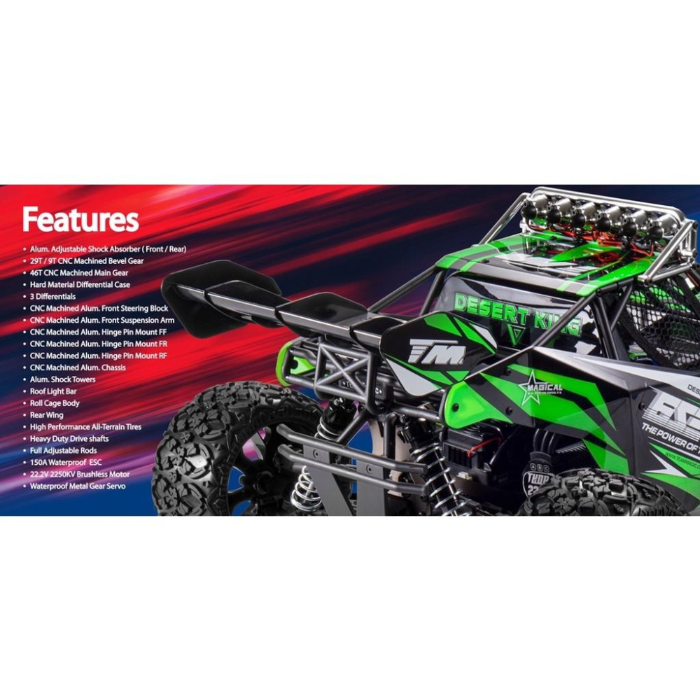 TeamMagic精凌 6SETH 1/8 沙漠競卡越野車6S 無刷版(No.560017R)-細節圖4