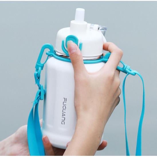 星遇羅馬柱保溫杯 680ml 吸管直飲兩用保溫瓶-細節圖3