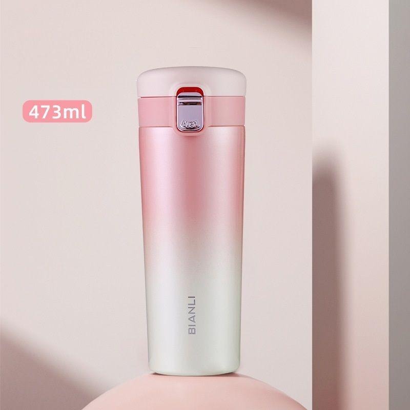 【台灣現貨】漸層不鏽鋼吸管保溫瓶 473ml(多款可選)-細節圖3