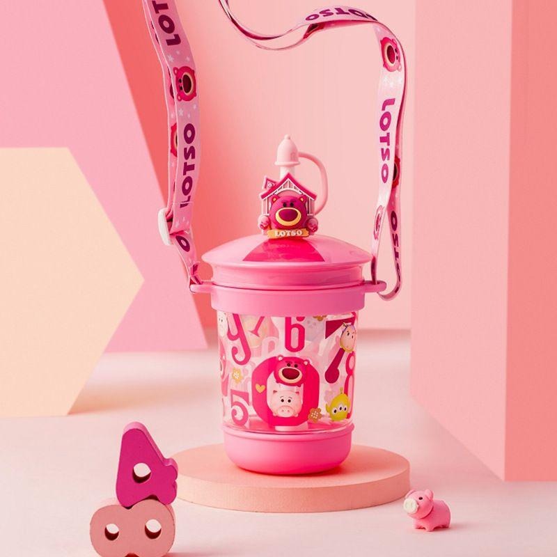 【台灣現貨】迪士尼 公仔吸管杯 附背帶 570ml 兒童水壺 兒童水杯(多款可選)-細節圖7