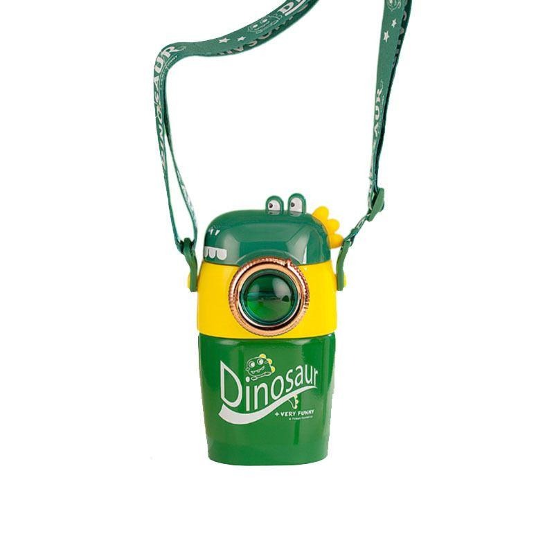 【台灣現貨】恐龍造型 吸管式3D立體相機不鏽鋼保溫瓶 300ml 兒童保溫瓶 兒童保溫杯 (多款可選)-細節圖2