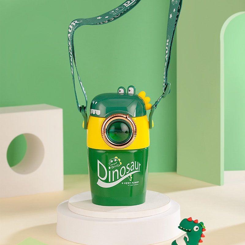 【台灣現貨】恐龍造型 吸管式3D立體相機不鏽鋼保溫瓶 300ml 兒童保溫瓶 兒童保溫杯 (多款可選)-細節圖5