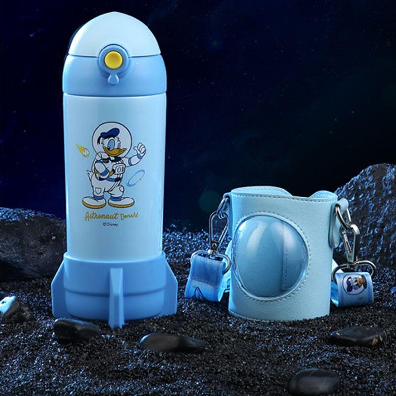 【台灣現貨】迪士尼 吸管式316不鏽鋼保溫瓶 400ml 兒童保溫瓶 兒童保溫杯 唐老鴨-細節圖3