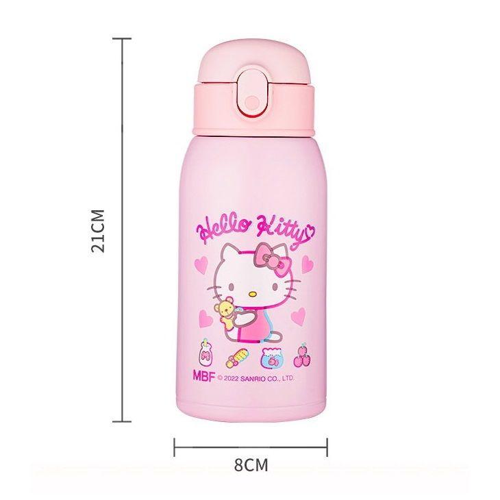 【台灣現貨】三麗鷗 娃娃杯套雙蓋吸管保溫瓶 附背帶 550ml(多款可選) 保溫杯 兒童保溫瓶 KT 大耳狗-細節圖4