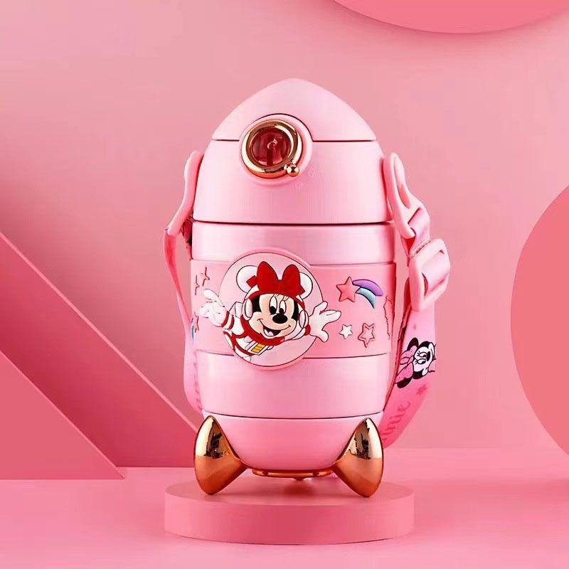 【台灣現貨】迪士尼 吸管式316彈蓋火箭造型保溫瓶 300ml 兒童保溫瓶 兒童保溫杯 (多款可選)-細節圖2