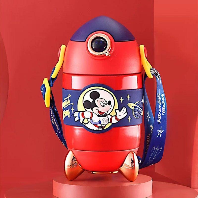 【台灣現貨】迪士尼 吸管式316彈蓋火箭造型保溫瓶 300ml 兒童保溫瓶 兒童保溫杯 (多款可選)-細節圖3