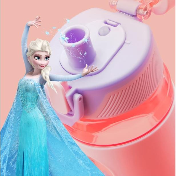 【台灣現貨】迪士尼 費雪 手提 提把彈蓋直飲／吸管水壺  運動水壺 上學水壺 540ml-細節圖2