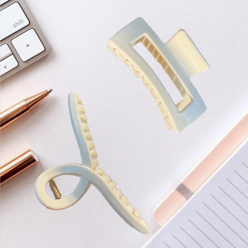 ⚠️ 現貨秒出 ⚠️  ins韓國髮夾 毛毛鯊魚夾 方形夾 鯊魚夾 簡約髮夾 頭飾 髮飾 髮夾-細節圖2