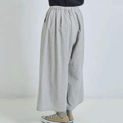 預購 日本🇯🇵Cloudnine 棉麻布純色闊腿褲-細節圖3