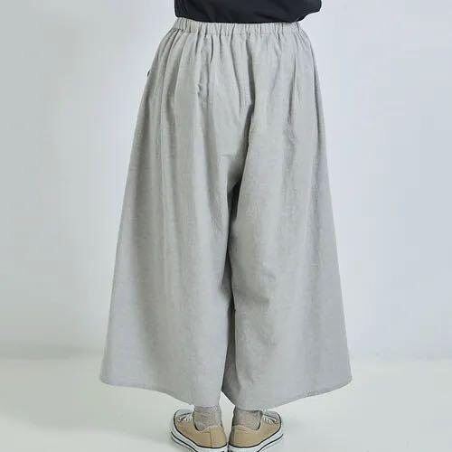 預購 日本🇯🇵Cloudnine 棉麻布純色闊腿褲-細節圖4