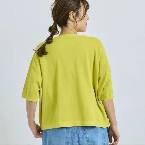 預購 日本🇯🇵Cloudnine 清爽短款寬5分袖針織開衫衫-細節圖4