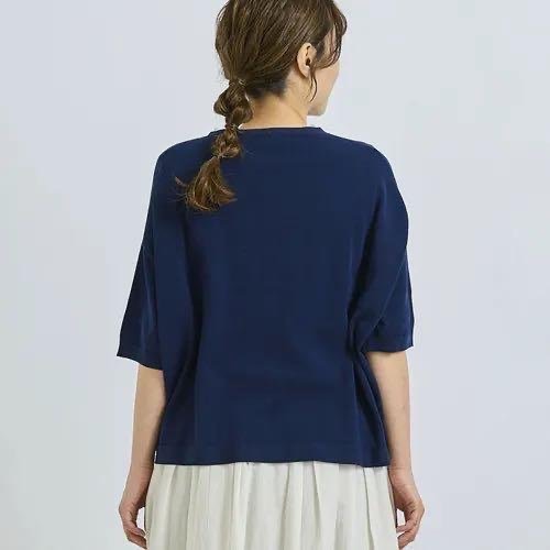 預購 日本🇯🇵Cloudnine 清爽短款寬5分袖針織開衫衫-細節圖9