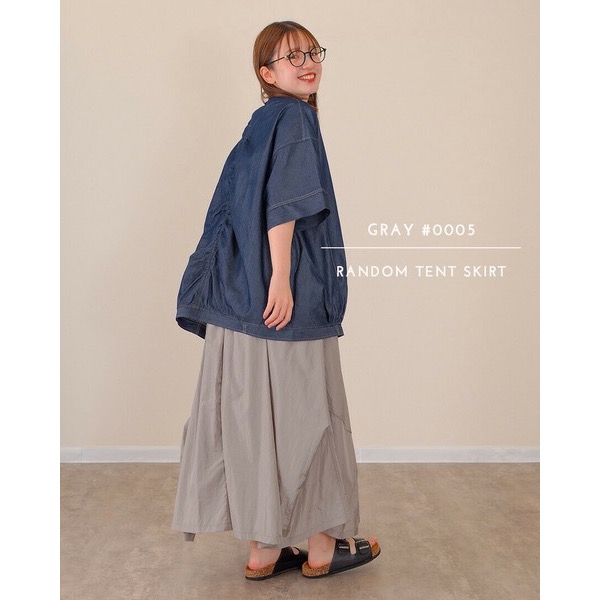 預購 日本🇯🇵 mililopiulu 清爽材質A字裙-細節圖9