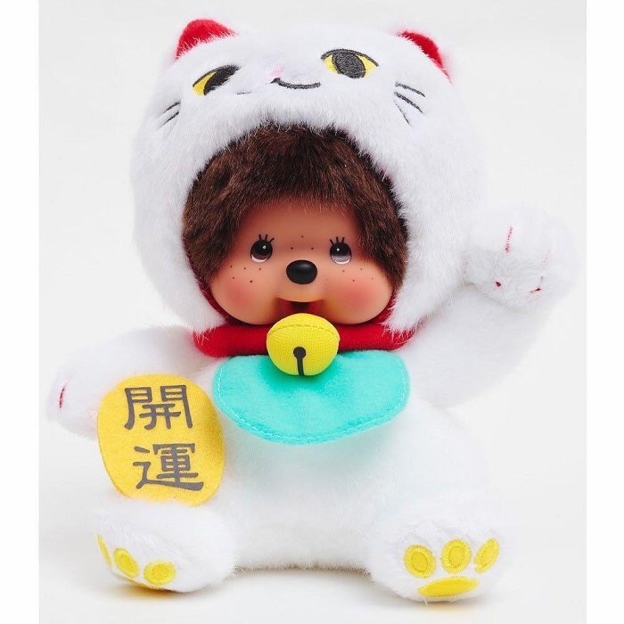 現貨 日本🇯🇵 夢奇奇Monchhichi 招財貓 玩偶 吊飾-細節圖2