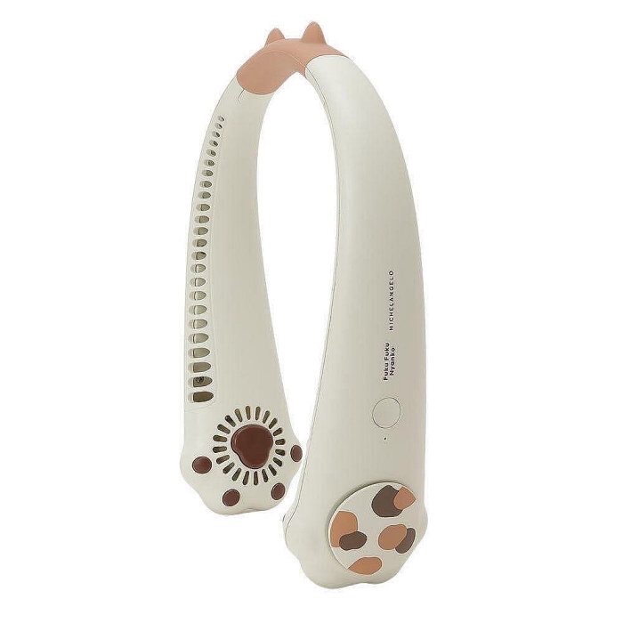 現貨 日本🇯🇵Fuku Fuku Nyanko 貓咪肉球掛脖子頸式風扇 愛貓必備-細節圖3