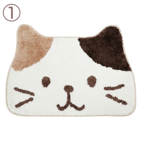 預購 日本🇯🇵Fuku Fuku Nyanko 貓咪可愛臉型地墊-細節圖8