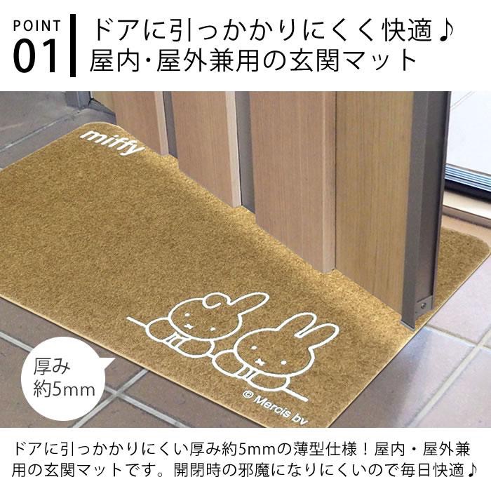 預購 日本🇯🇵Miffy米菲 室外玄關 地墊 腳踏墊-細節圖7