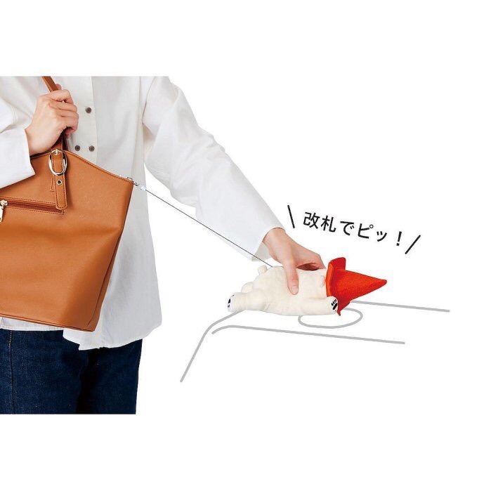 日本🇯🇵天王寺動物園X 頭戴三角錐 北極熊跳水造型伸縮票卡套玩偶 玩偶吊飾-細節圖6