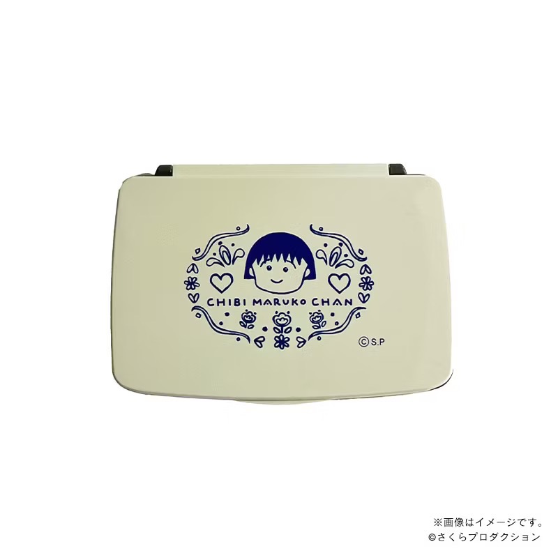 日本🇯🇵郵便局 X 櫻桃小丸子  特製日期印章 日付印印泥台藍色-細節圖2