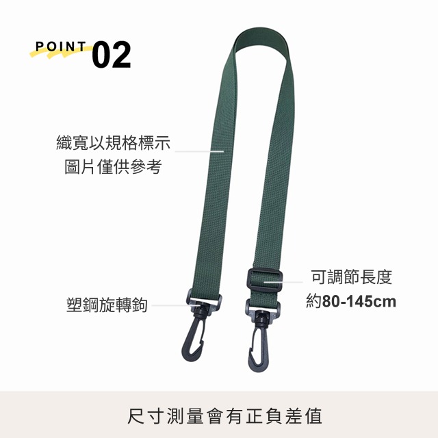 彩色尼龍揹帶 無墊 台灣製 加厚加密 肩揹帶 背帶 斜背帶 揹帶 斜跨肩帶 包帶 塑鋼扣具 日環 鉤扣 包包配件-細節圖3