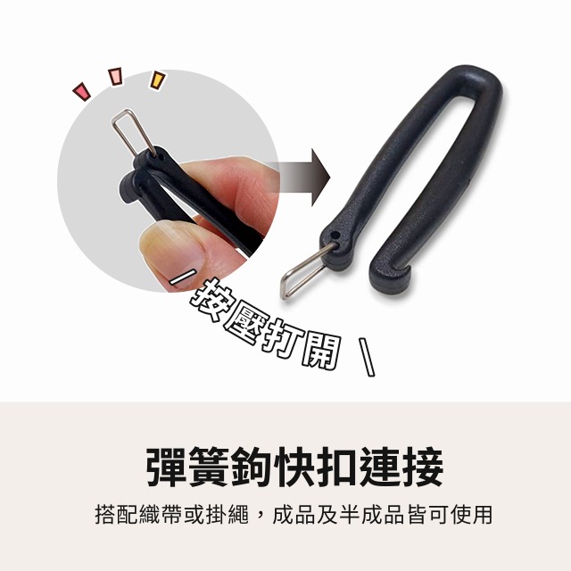塑鋼口型環 可拆式 口環 口型環 口形環 織帶 塑鋼 口字環 包包掛勾 U型扣 連接扣 鑰匙扣 背包扣 登山扣 戰術-細節圖2