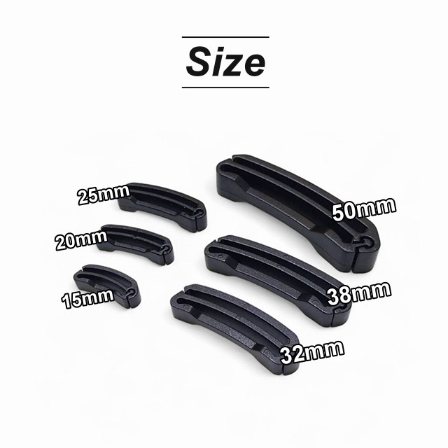 塑鋼收尾夾 織帶夾 卡扣 收尾夾 束帶夾 插扣 腰帶夾 皮帶夾 固定扣 揹帶夾 塑鋼扣具 安全帶扣 日環 日型環-細節圖3